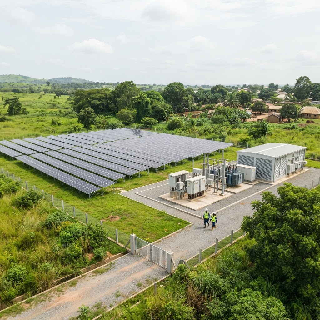 Efficient, well-maintained solar and battery installation